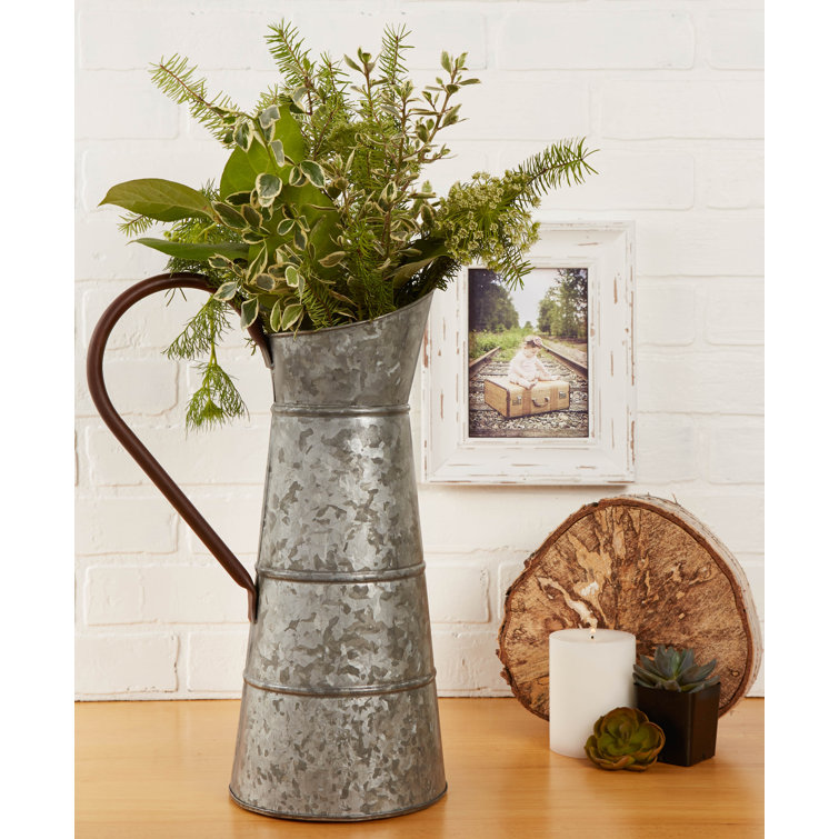 August Grove® Galvanized Farmhouse Pitcher & Reviews Wayfair